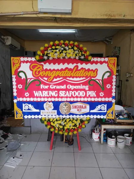 Papan Bunga Ucapan Selamat Parigi Baru